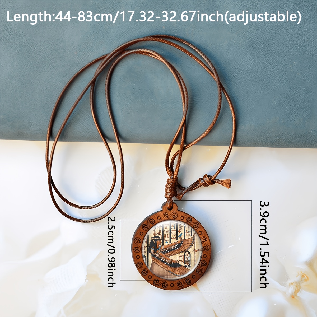 Handmade Vintage Pendant Necklace, Exquisite Carved Design